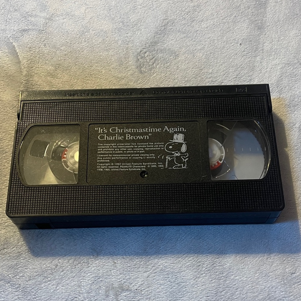 Vintage VHS Tape - It's Christmastime Again, Charlie Brown (no case)